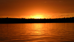 Sunset water sky orange Canada background pretty