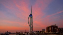 Sunset water tower architecture buildings cityscapes harbours