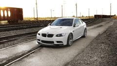 Sunset white BMW railway M3 E92