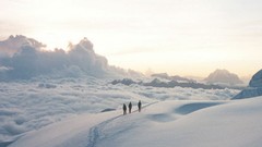 Sunset winter clouds dawn light