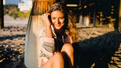 Sunset woman Beaches models portraits