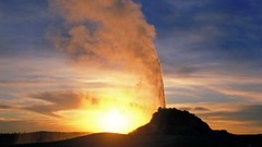 Sunset Wyoming castle national park yellowstone