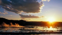 Sunset Wyoming fountain national park yellowstone
