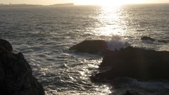 Sunsets ocean Landscapes Sea