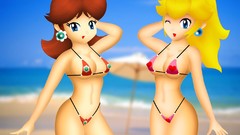 Super Mario Beaches princess peach bikini bowser video games 