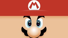 Super Mario digital art face nintendo video games mustache