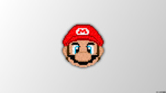 Super Mario pixel art Trixel Pixels Simple Background nintendo