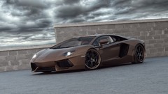 Supercars Italian Lamborghini-Aventador brown cars