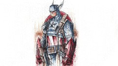 Superheroes captain america The Avengers minimalistic artwork 