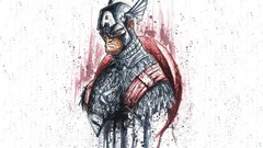 Superheroes captain america The Avengers minimalistic artwork 