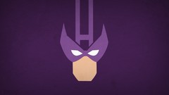 Superheroes purple background Hawkeye minimalistic blo0p