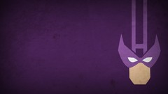 Superheroes purple background Hawkeye minimalistic blo0p marvel 