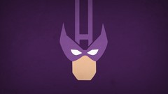 Superheroes purple background Hawkeye minimalistic blo0p marvel 