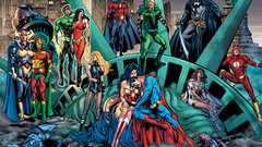 Superheroes Statue of Liberty