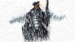 Superheroes The Avengers Nick Fury minimalistic artwork fantasy 