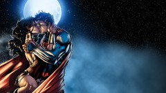 Superman moonlight Wonder Woman comics kissing
