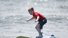 Surfing children