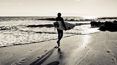 Surfing monochrome surfers Beaches
