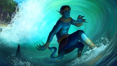 Surfing surfers artwork fantasy art