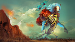 Surreal fantasy art creatures