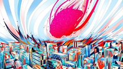 Surrealism abstract brain multicolor surreal artwork Matei 