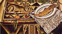 Surrealism fish paintings Bunnies Spanish artwork traditional 