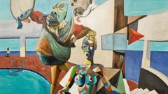 Surrealism paintings houses German artwork traditional art 