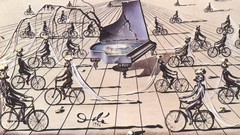 Surrealism piano bread paintings Bicycles artwork Salvador Dalí