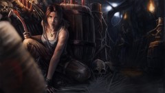 Survival lara croft artwork digital art video games