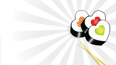 Sushi Hearts chopsticks love