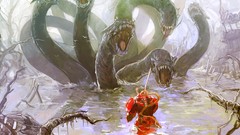 Swamp armor Warriors hydra artwork fantasy art