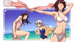 Swimming anime girls