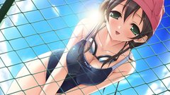 Swimsuits anime girls school