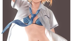 Swimsuits Anime stomach tie