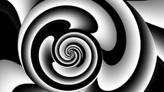 Swirl abstract black white