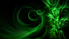 Swirly greens widescreen abstract