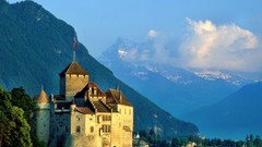 Switzerland Castles lake geneva chillon castle