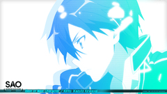 sword art online Anime anime boys digital art Turquoise cyan