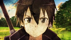 sword art online Anime kirigaya kazuto yuuki asuna black eyes