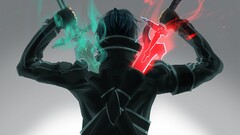 sword art online sword black clothes kirigaya kazuto