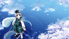 Swords anime girls konpaku youmu touhou yuuki tatsuya