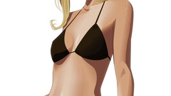 Swords blondes woman bikini