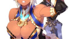 Swords cleavage huge boobs bent over