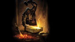 Swords dwarfs anvil fantasy art smithing