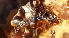 Swords flames chains prince of persia artwork video games 