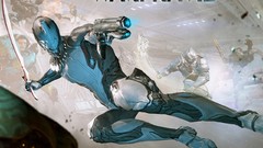 Swords jumping video games fantasy art warframe