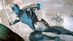 Swords jumping weaponry video games fantasy art warframe