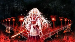 Swords lanterns detached sleeves Japanese clothes