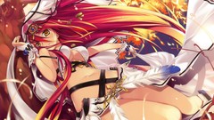 Swords long hair anime girls panties original characters