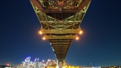 Sydney bay bridge skies
